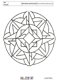 Mandala boyama sayfaları